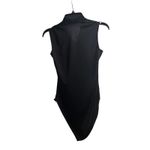 ZARA  Collection  Medium Black Sleeveless‎ Bodysuit Top, Deep V Neck, Casual Photo 1