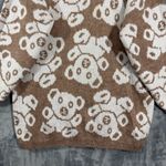 Vintage Needles & Yarn Teddy Bear Fluffy Knit Sweater Brown Size L Photo 3