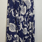 Anthropologie  Blue Floral Casual Beach Wrap Pant Size Medium Photo 0