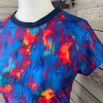 Title Nine Colorful Patterned Short Sleeve Athletic Top Photo 1