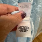 Lulus  Darling Confidence NWT Large Light Blue Rosette Bustier Lace-Up Midi Dress Photo 12