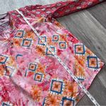 Tolani  collection embroidered boho long sleeve blouse Photo 2