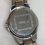 DMQ women silver tone watch 31mm rhinestones quartz bracelet size 6.5” running Photo 5