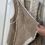 Guess Faux Fur Vest Suede Medium Photo 6