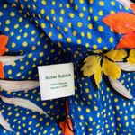 Roller Rabbit NWT  Blue Kori Floral Nyana Tropical Rolled Up Sleeve Shirt Sz S Photo 10