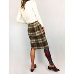 Vintage Plaid Pencil Skirt in Brown | Size 4 Photo 12