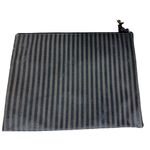 Fendi  Brown Pequin Striped Clutch Bag Black/Brown VTG Photo 3