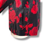 Talbots  NWT $159 Black Red Velvet Rose Floral Jacket Blazer Top Size 10 P Photo 4