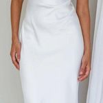 Selfie Leslie , White, Satin, Maxi Dress, NWT Photo 1
