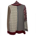 Coldwater Creek NWT  Patchwork Cowl Neck Tunic Sweater - Size M Photo 2