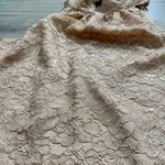 J.Crew NWT  Tie Neck Lace Blouse in Metallic Champagne Gold | XXS Photo 5