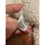 Women’s Fleece Jacket Large Sweater Knit Coat‎ Throw Beige Tan White Brown Photo 6