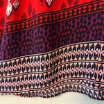 Maeve Anthropologie  Woodland Walk Buttondown red aztec ikat boho blouse size 2 Photo 10