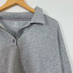 Aerie  Grey Oversized Cropped Polo Sweatshirt Photo 2