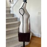 Source Unknown Vintage Unbranded Chocolate Brown Leather Crossbody Satchel 10x11 inches Photo 1