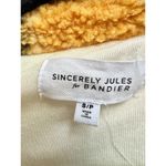 Sincerely Jules x Bandier Oversized Plaid Aspen Sherpa Jacket Yellow Women's S Photo 7