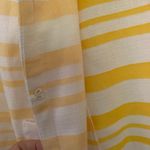 Cato  yellow and white cotton blend blazer. Size 12 Photo 4