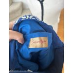 Stephanie Nicole Blue White Mosaic Beaded Floral Indian Tote Bag Photo 3