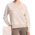 Athleta Tan Camo Camouflage Crew Neck Wool Blend Jacquard Pullover Sweater sz L Photo 1