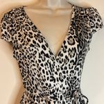 Mom Ami Animal Print Wrap Dress XC Sz XS Black Photo 1