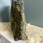 Lands' End Land’s End Leather Handle Paisley Canvas Tote Photo 2