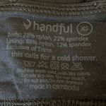 Handful Women's Black Ruched Front Y Back Active Wear Gym Sports Bra Top Size XS Photo 2