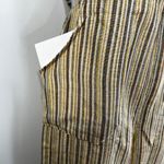 Handmade  Cotton Stripe Jumpsuit Artesania Santillan Ecuador Yellow Photo 4