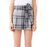 3.1 Phillip Lim NWT‎  Plaid High Waist Short Belted
Wool Blend Grey Navy Pink 00 Photo 0