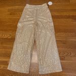 Elegant cream sequined cargo pants size M Size M Photo 5