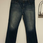 American Eagle Vintage Hipster Bootcut Mid Rise Denim Blue Jeans Size 14 Photo 0