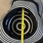 Talbots  Black and White Striped Wide Brim Sun Hat Size Small Packable Photo 3