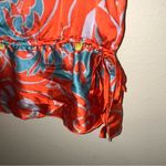 Hale Bob 100% Silk Floral Off Shoulder Cinch Waist Blouse S Photo 8