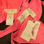 Jessica Simpson 💕💕 Glitter Bomb Bikini ~ Pop Pink Large L NWT Photo 6