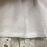 Japna  Women’s Boho Cottage Eyelet Lace White Smocked Back Ruffle Hem Tank Dress Photo 6