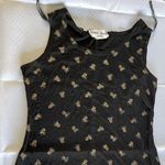 Ronni Nicole  II Tank Dress Women's Sz 10 P Black Acetate Pineapple Print Y2K Photo 2