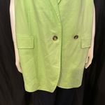 We The Free Green Light Lime Bright Young Things Linen Blazer Vest Large New Photo 3