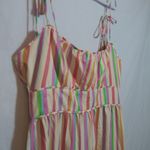 Chicwish  Women's Rainbow Candies Stripes Cami Maxi Dress Vacation Beach Size L Photo 6
