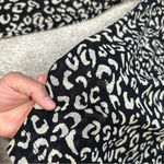 CAbi Sweetheart Top Longsleeve Sheer Mesh Black Ivory Animal Print Size M Photo 11