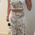 Lulus  Sweet At Heart White Floral Embroidered Two-Piece Midi Dress Photo 4