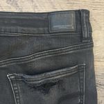 AE Button Up Super Stretch Black Mini Skirt Size 6 Photo 7