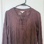 Frye Lace Up Top Sz XSmall Long Sleeve Crinkle Boho Renaissance Festival Peasant Photo 1
