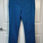 NYDJ  Sz 8 P Blue Printed Cropped Pants Photo 11