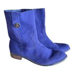 Very Volatile  Blue Suede Boots Size 7.5 Photo 0