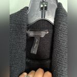 BCBGMAXAZRIA BCBG Black 100% Merino Wool Turtleneck Asymmetrical Hem Sweater Sz M Photo 3