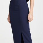 Black Halo  High Rise Elegant Dark Blue Maxi Skirt Size 8 Photo 0