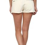 Diesel women's XXS cotton zipper pocket ivory "S-AVY" raw hem 'sweatpant' shorts Photo 2