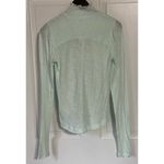 Free People Caroline Iced Aqua Long Sleeve Shirred Turtleneck Top Size M NWT Photo 4