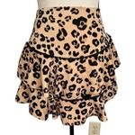 Olivaceous Brand New  Brown Leopard Layered Mini Skirt Size S Photo 0