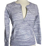 Sonoma Heather Purple Pullover V Neck 1/2 Zip Fleece Top Petite Extra Small Photo 0