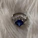 Lulus silver ring with sapphire stone Photo 0